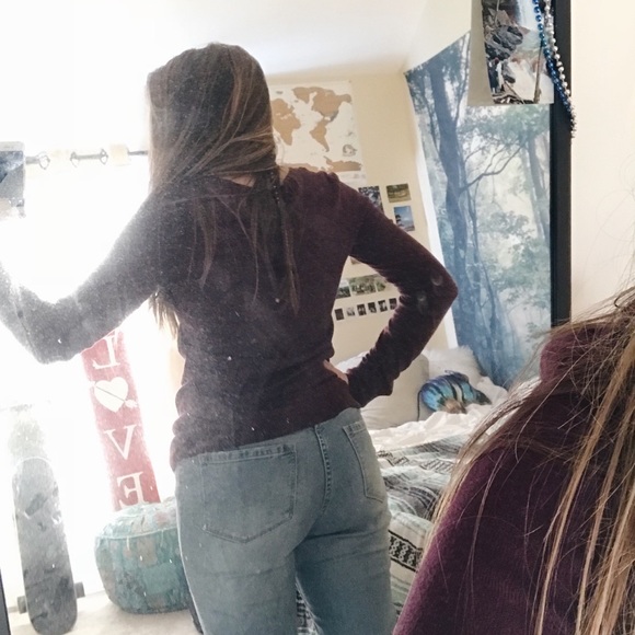 Basic Maroon Sweater - Picture 2 of 4